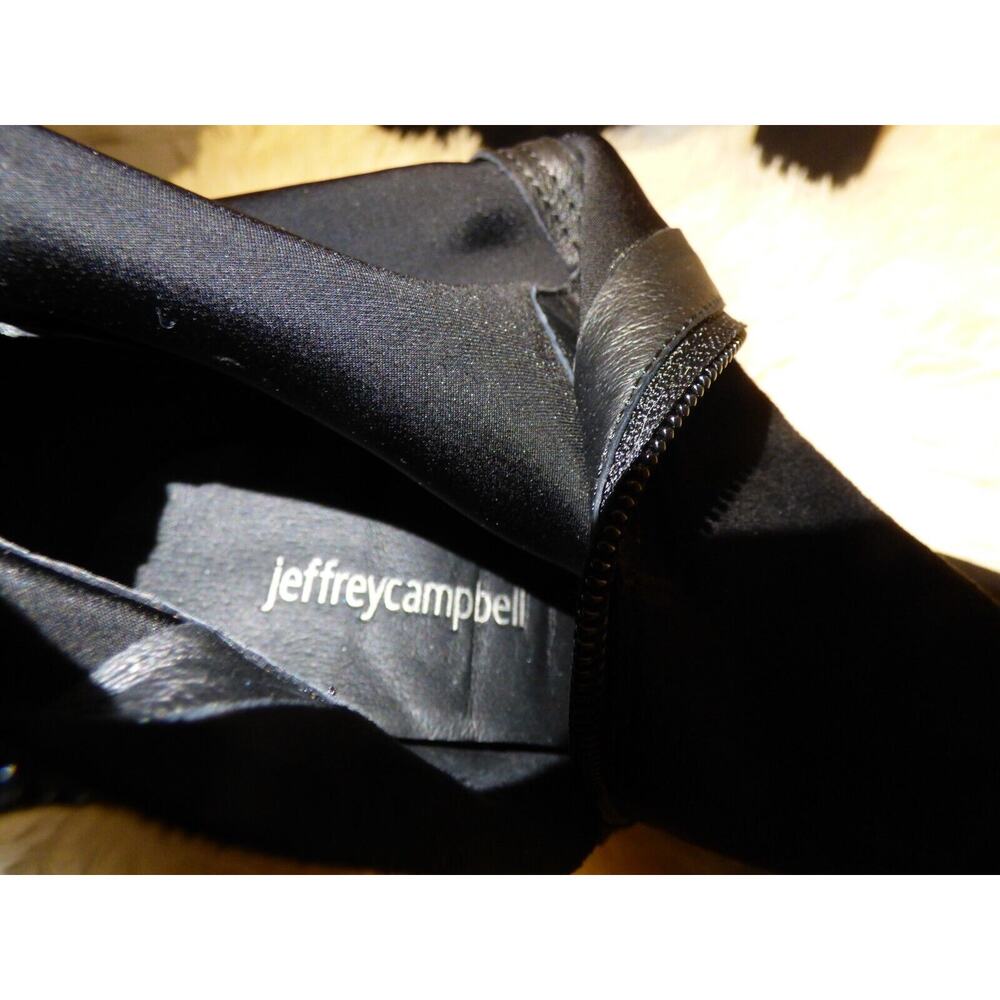 Jeffrey Campbell Black Suede Parisah Over the Knee Boots 7.5 NEW - Picture 6 of 7